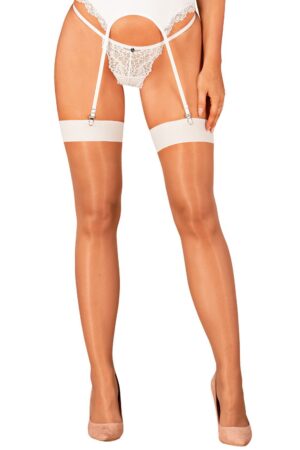 Pończochy do pasa Obsessive 814 white